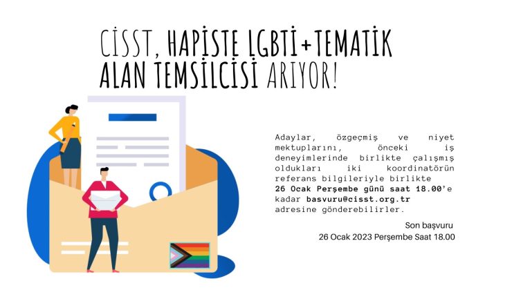 CİSST’ten iş ilanı: Hapiste LGBTİ+ Tematik Alan Temsilcisi