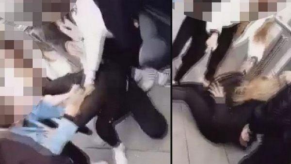 İzmir’de dehşet görüntüler! 5 öğrenci, 1 kız öğrenciyi dövdü