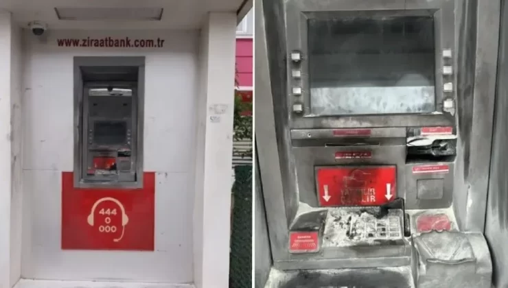 Zonguldak’ta ATM’yi Ateşe Verdiler!